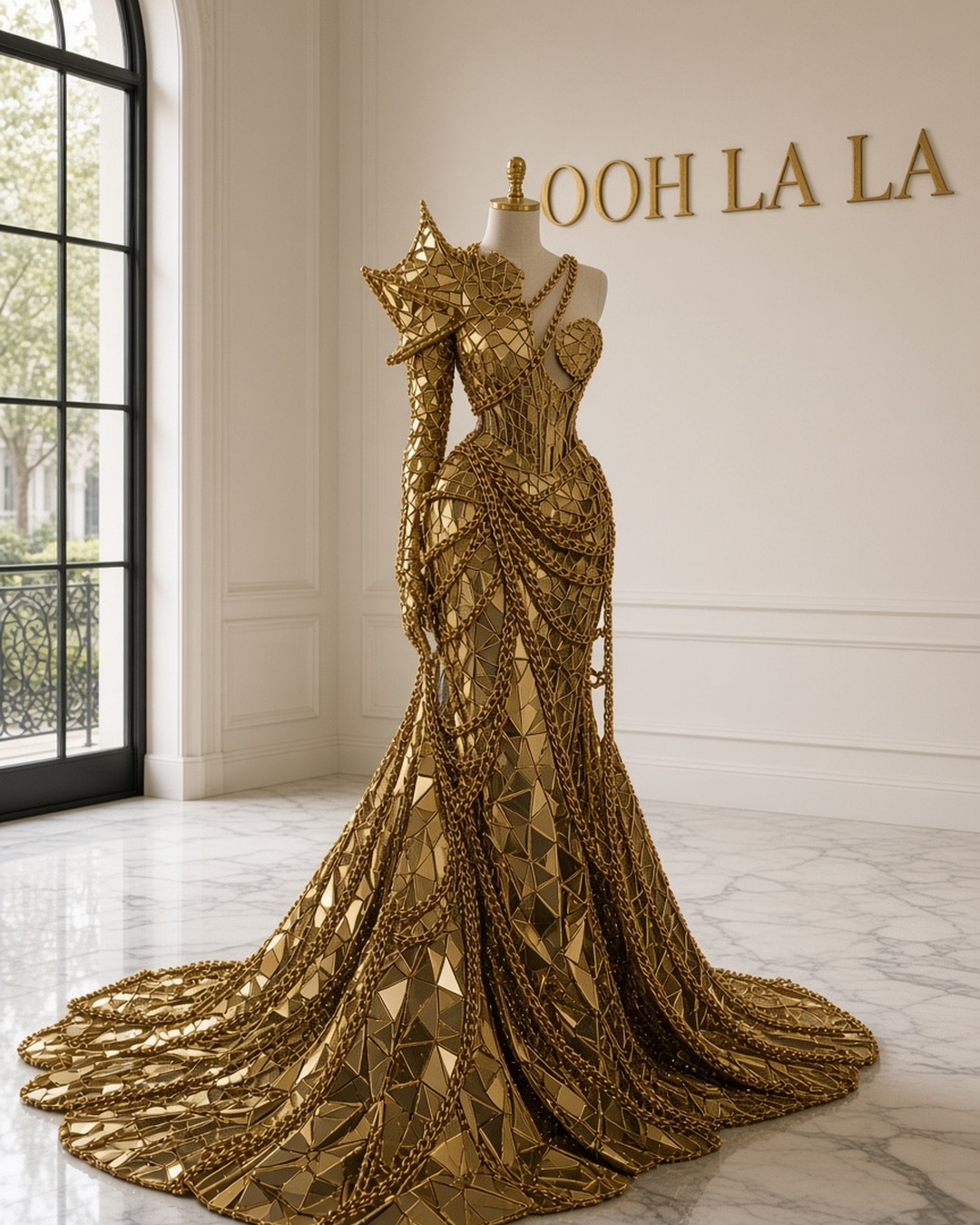 Perdido Mirror on a dress form